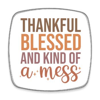 Gratitude and Speech of Love Design - Square fridge magnet - white - Front