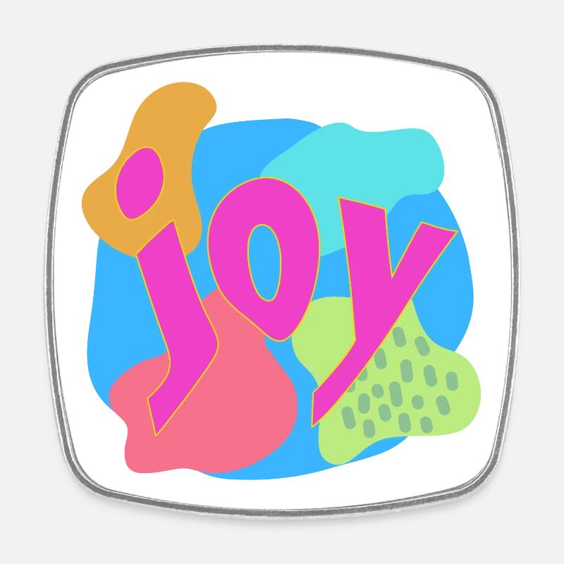 Expression vibrante de la joie dans le style pop art - Magnet carré - blanc