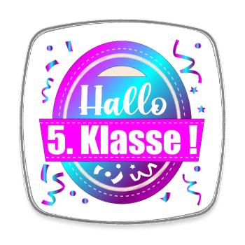 SCHULANFANG FÜNFTKLÄSSLER 5. Klasse - Viereckiger Kühlschrankmagnet - Weiß - Vorne