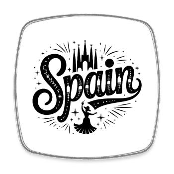 Spain - Souvenir Design - Square fridge magnet - white - Front