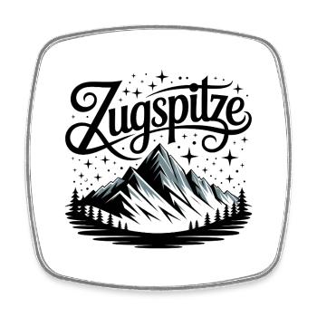 Zugspitze - Souvenir Design - Square fridge magnet - white - Front