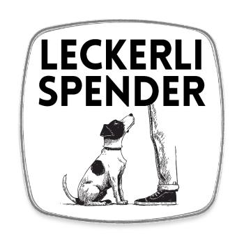 Leckerli-Spender - Viereckiger Kühlschrankmagnet - Weiß - Vorne