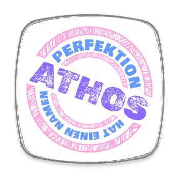 Geschenk für Athos - Viereckiger Kühlschrankmagnet - Weiß - Vorne