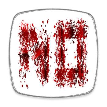 Blood Splatter Halloween Kostüm - Viereckiger Kühlschrankmagnet - Weiß - Vorne