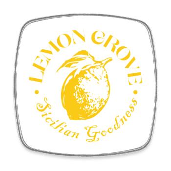 Lemon Grower Badge Design - Square fridge magnet - white - Front
