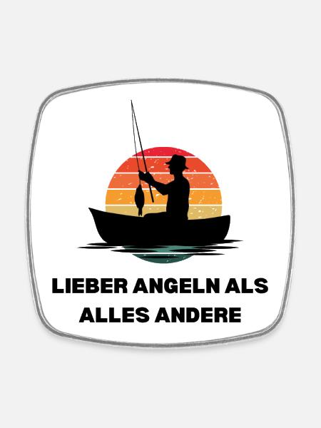 Mieux que toute autre chose : la pêche Design pour les pêcheurs - Magnet carré - blanc