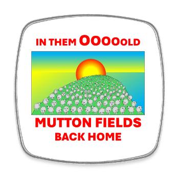 Hammelfelder - Viereckiger Kühlschrankmagnet - Weiß - Vorne