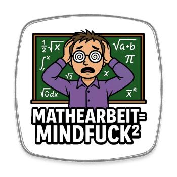 Math stress teacher - Square fridge magnet - white - Front