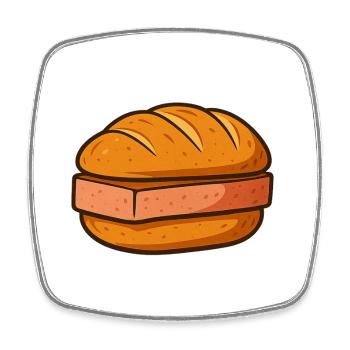Truck Leberkäse - Square fridge magnet - white - Front