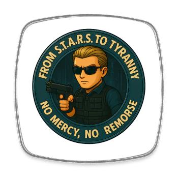 From S.T.A.R.S. to Tyranny - Square fridge magnet - white - Front