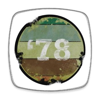 Vintage 1978 Year of Birth - Square fridge magnet - white - Front
