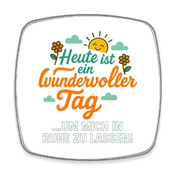 Conception de citation inspirante avec du soleil - Magnet carré - blanc - Devant