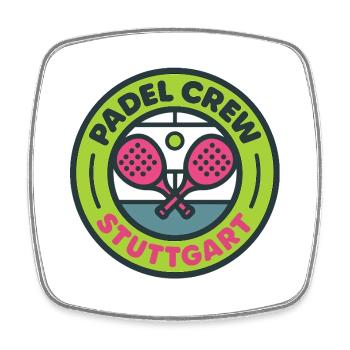Padel Crew Stuttgart - Magnet carré - blanc - Devant