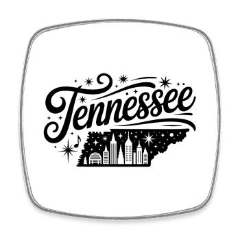 Tennessee - Souvenir USA State Design - Viereckiger Kühlschrankmagnet - Weiß - Vorne