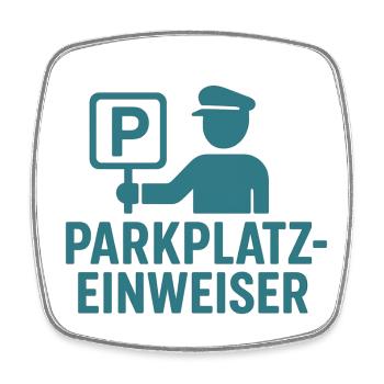 Parking attendant design - Square fridge magnet - white - Front