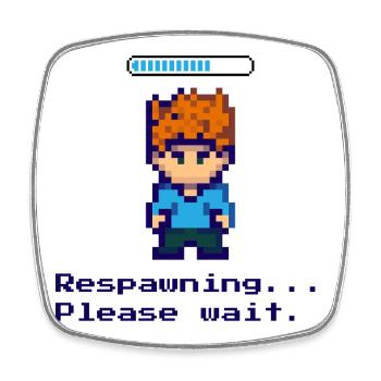 Réapparition... Veuillez patienter. Un design pour tous les joueurs - Magnet carré - blanc - Devant
