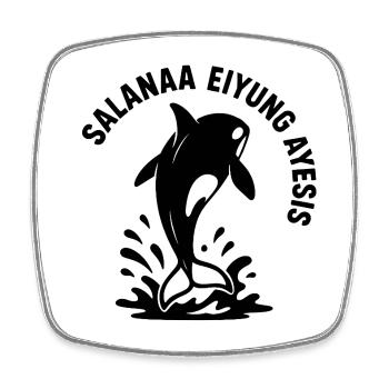 Salanaa Eiyung Ayesis - Viereckiger Kühlschrankmagnet - Weiß - Vorne