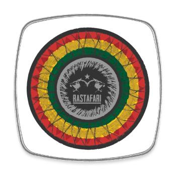 Conception de bijoux du zodiaque rastafari - Magnet carré - blanc - Devant