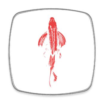 Koi Fish Energetic Harmony - Square fridge magnet - white - Front