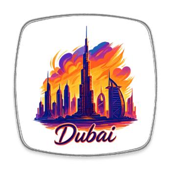 Dubaï Golfe Tiger City Émirats arabes unis Cadeau - Magnet carré - blanc - Devant