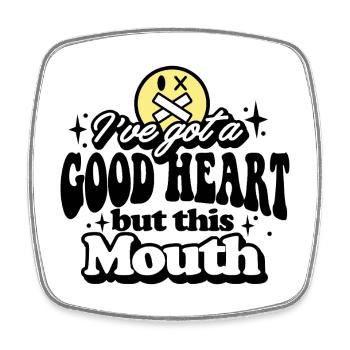 Humorous Assassination Themed T-Shirt - Square fridge magnet - white - Front