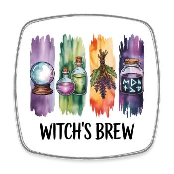 Halloween Mystical Witches Brew Potion Design - Square fridge magnet - white - Front