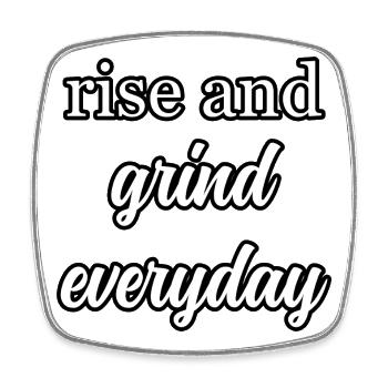Chase Dreams with Passion Inspirational Mantra	 - Square fridge magnet - white - Front