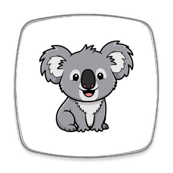 Niedlicher Koala Cartoon Motiv - Viereckiger Kühlschrankmagnet - Weiß - Vorne
