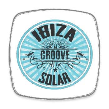 Conception du logo solaire ibiza Groove - Magnet carré - blanc - Devant
