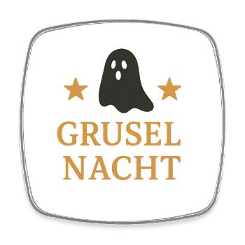 Spukhaftes Halloween Motiv Design - Viereckiger Kühlschrankmagnet - Weiß - Vorne