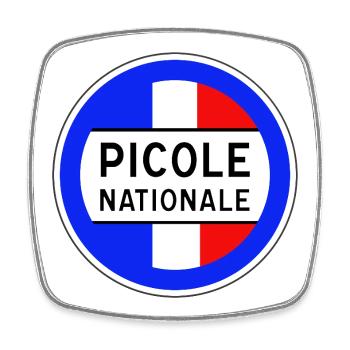 Picole Nationale nouveau design - Magnet carré - blanc - Devant