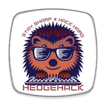 Igel Codierung Enthusiast T-Shirt - Viereckiger Kühlschrankmagnet - Weiß - Vorne