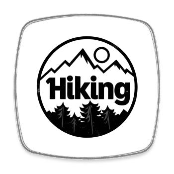 Abenteuerliches Hiking Motiv mit Berglandschaft - Viereckiger Kühlschrankmagnet - Weiß - Vorne