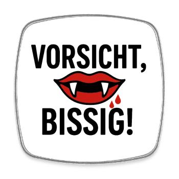 Vampiric Warning Bloody Style - Square fridge magnet - white - Front