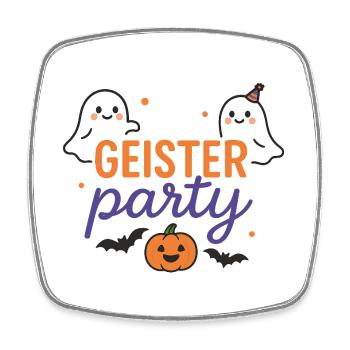 Halloween Ghosts Party Design - Square fridge magnet - white - Front
