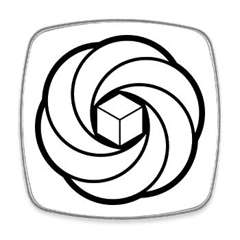 Cosmic Cube Vortex - Square fridge magnet - white - Front