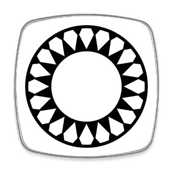 Cosmic Star Gear Design - Square fridge magnet - white - Front