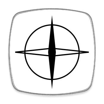 Minimalist Black White Geometric Pattern Design - Square fridge magnet - white - Front
