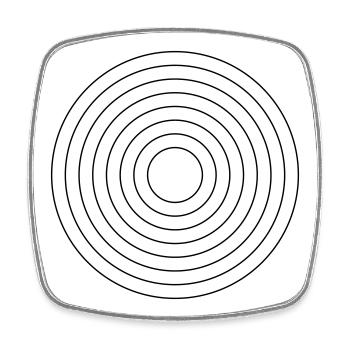 Abstract Colorful Geometric Pattern Design - Square fridge magnet - white - Front