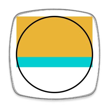 Minimalist Sunset Over Ocean - Square fridge magnet - white - Front