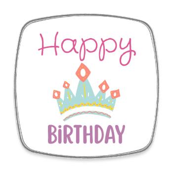Happy birthday  - Magnet carré - blanc - Devant