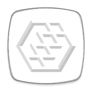 Abstract Geometric Pattern - Square fridge magnet - white - Front