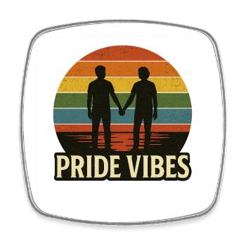 Pride Regenbogen Liebe Gleichheit Vielfalt Queer - Viereckiger Kühlschrankmagnet - Weiß - Vorne