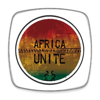 Africa Unite Reggae Ethno-Design - Viereckiger Kühlschrankmagnet - Weiß - Vorne