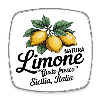 Citron - Limone sicilia italia - Magnet carré - blanc - Devant