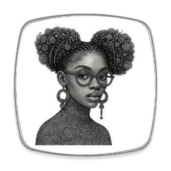 Modern Queen - Square fridge magnet - white - Front