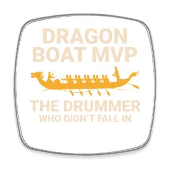 Champion de course de bateaux-dragons - Magnet carré - blanc - Devant