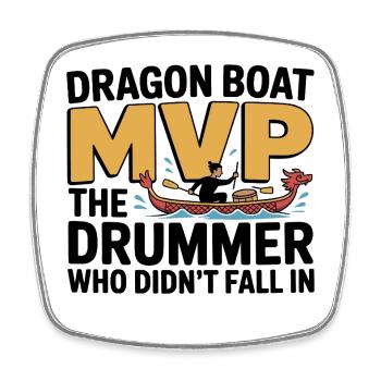 Dragon Boat   - Square fridge magnet - white - Front