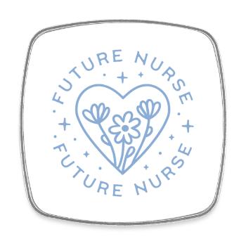 Futur étudiant en soins infirmiers jolie affirmation de motivation - Magnet carré - blanc - Devant