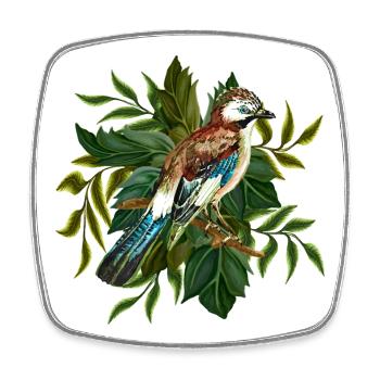 Bunter Vogel - Viereckiger Kühlschrankmagnet - Weiß - Vorne